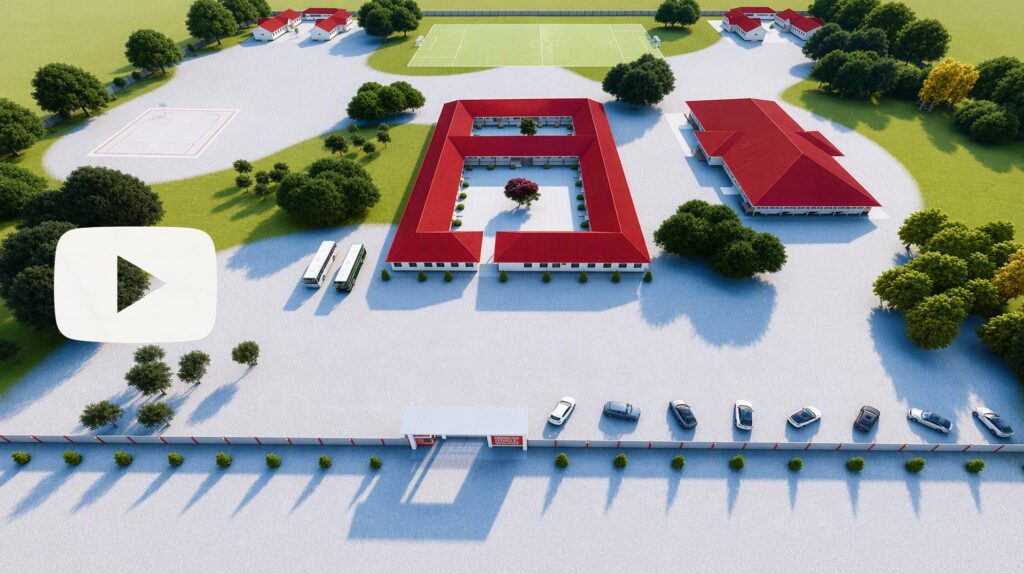 planned school campus in Tanzania with primary school and kindergarten in the Nala school project