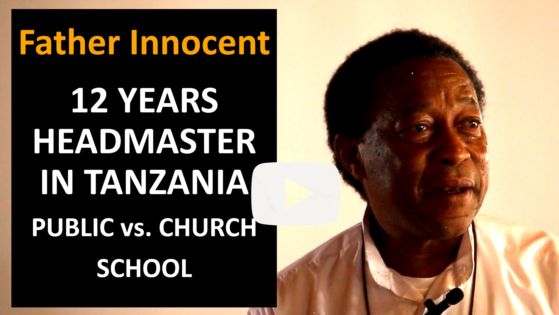 Father Innocent shares his experience as a school principal in Tanzania and explains why church schools often achieve strong educational results.