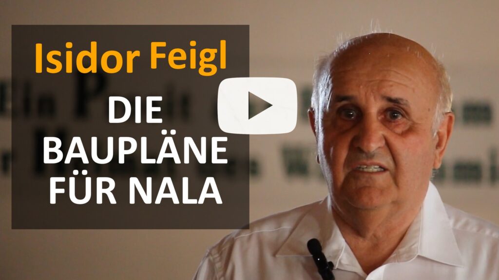 Isidor Feigl präsentiert die genehmigten Baupläne des Schulprojekts in Nala, Tansania, mit Schule, Internat, Sportanlagen und langfristiger Entwicklungsperspektive.